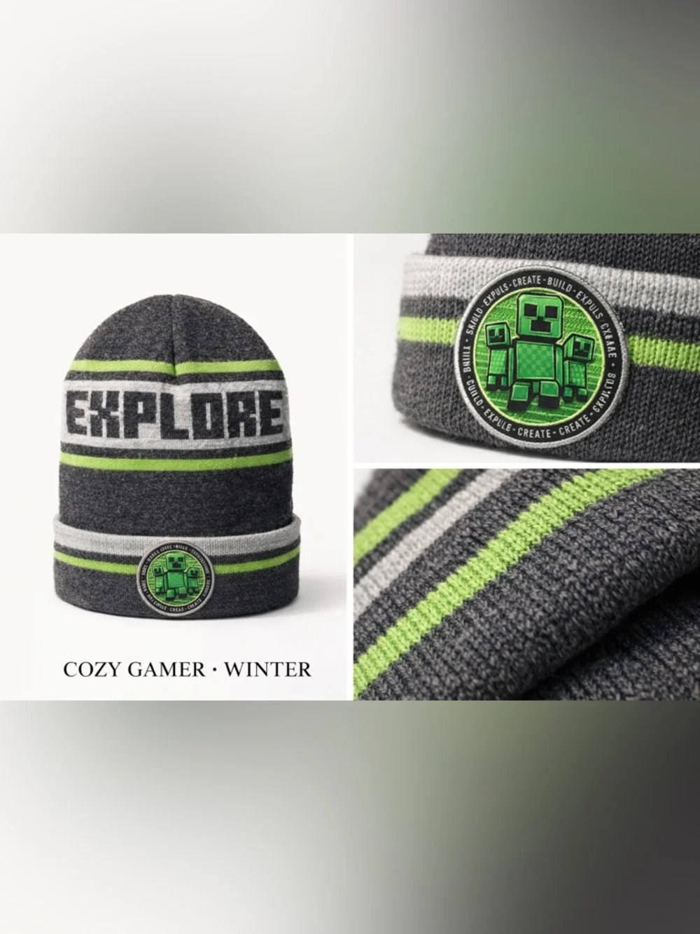 Minecraft creeper knit